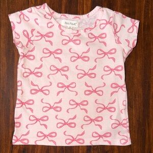 4 For $12 Kate Mack Pink Bow Print Short Sleeve Tee